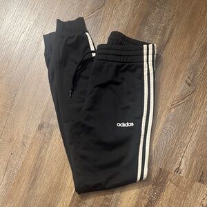 adidas Originals Black Joggers with White Three-Stripes